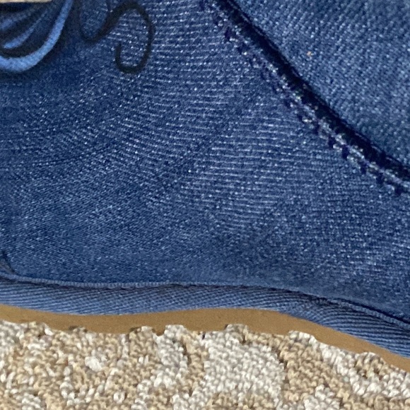 UGG Jasmine boots denim/leather sz7+J keyring💛🔑3” - Picture 14 of 17